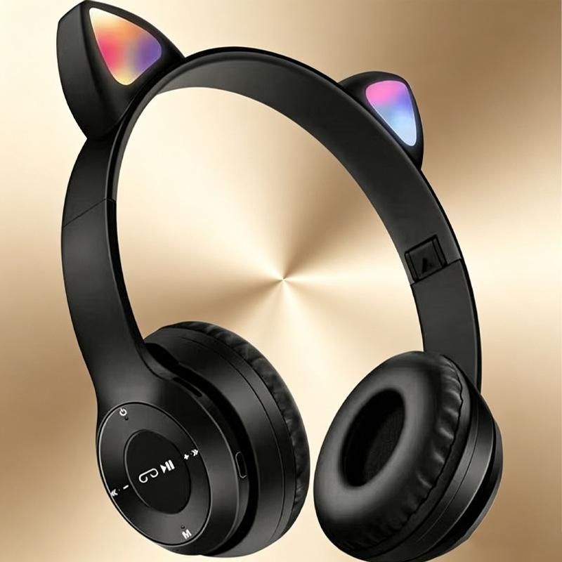Cat Ear Bluetooth Headset Led - سماعات رأس لاسلكية P47M بتصميم لطيف
