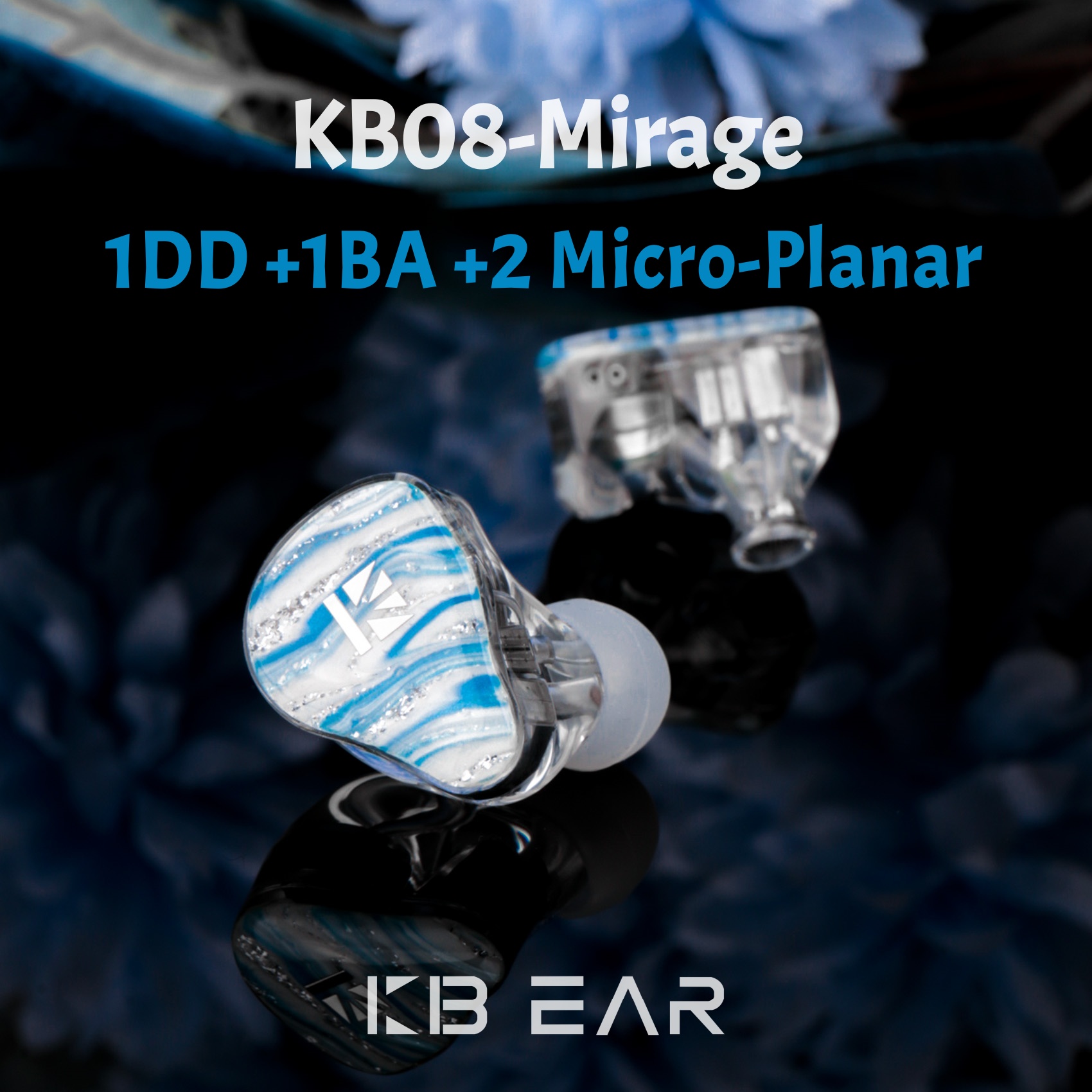 Planar Magnetic Iem Earphones - سماعات أذن داخلية KBEAR KB08 Mirage