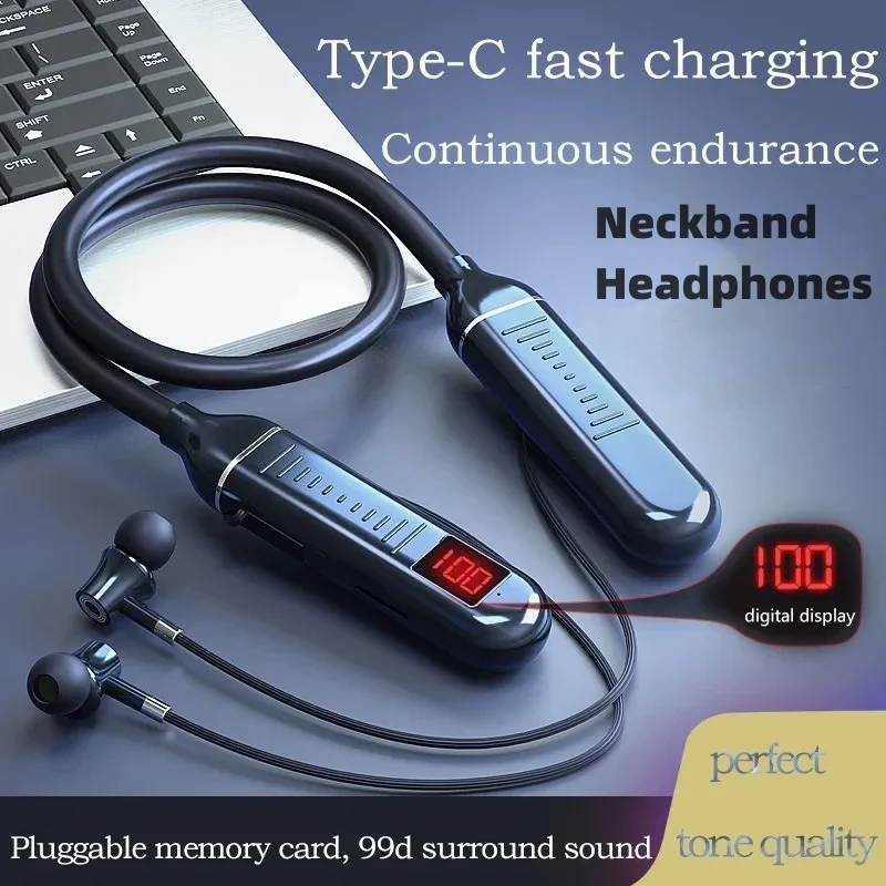 Magnetic Neckband Sports Earphones - سماعات بلوتوث لاسلكية، سماعات رأس بشريط