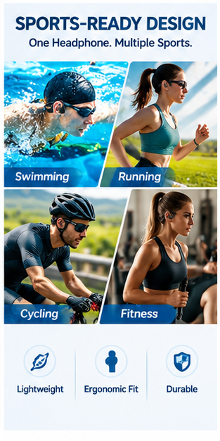 سماعات رأس بتقنية توصيل الصوت  - مراجعة Bone Conduction Running Headphones وسعره