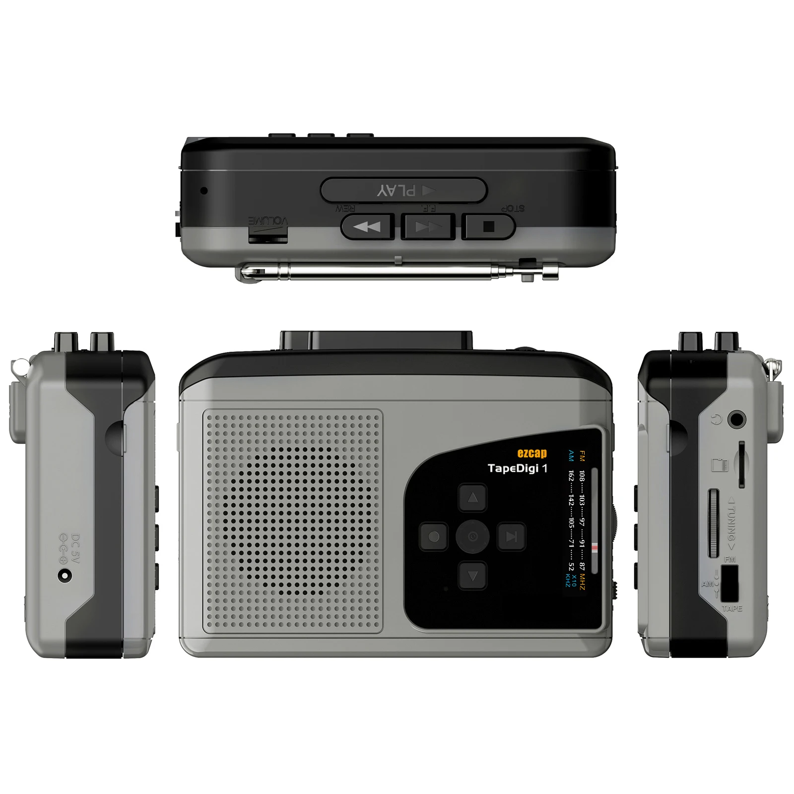 مشغل شرائط كاسيت محمول مع رادي - مراجعة Speakers وسعره